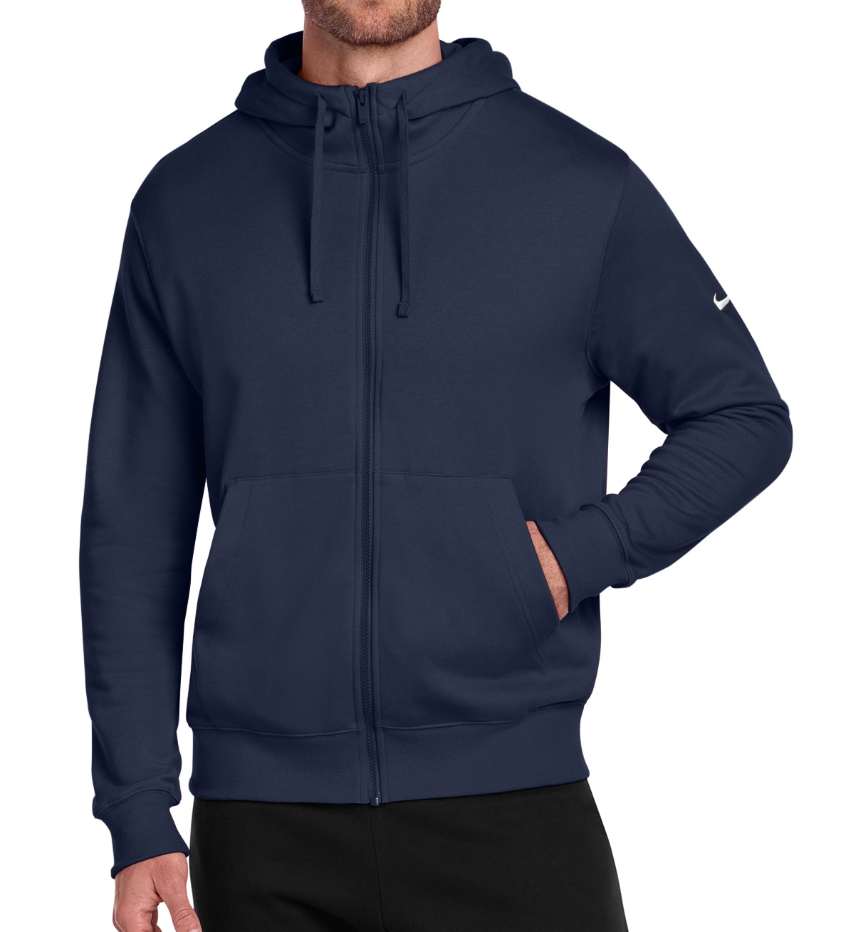 Nike Club Fleece Sleeve Swoosh Full-Zip Hoodie