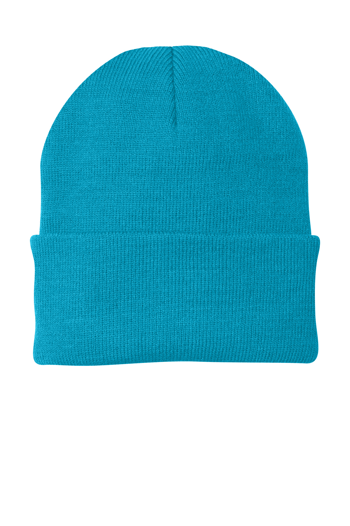 Port Authority Knit Cap in Neon Blue custom hat