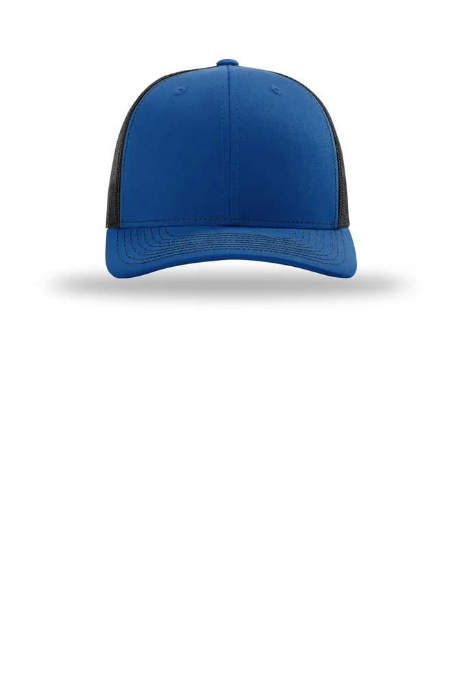 Richardson 112 Trucker Cap in Royal/Black custom hat