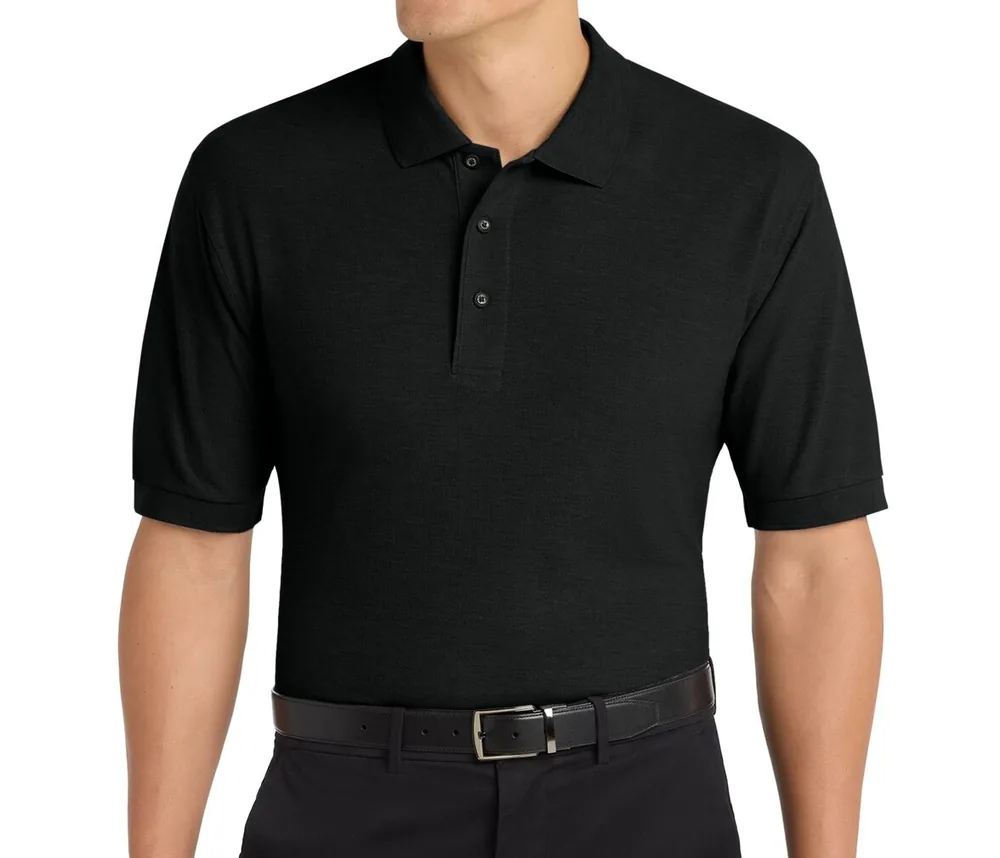 Port Authority Silk Touch polo in black