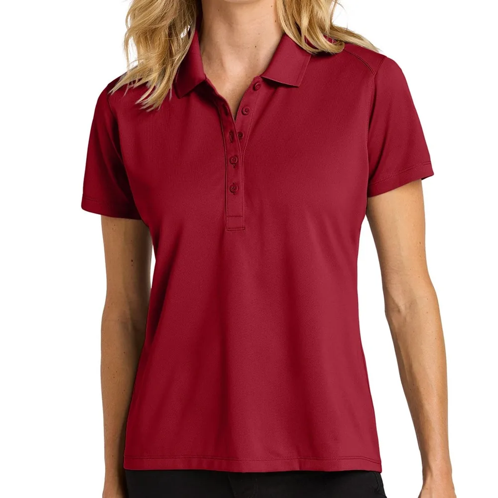 Port Authority LK240 Women's Wearever Performance Pique Polo in Rich Red, custom women's polo