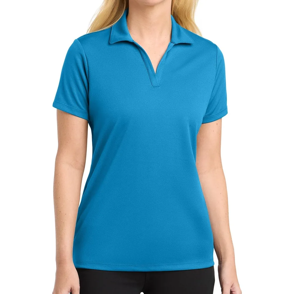 Sport-Tek LST640 Women's PosiCharge RacerMesh Polo in Pond Blue, custom women's polo