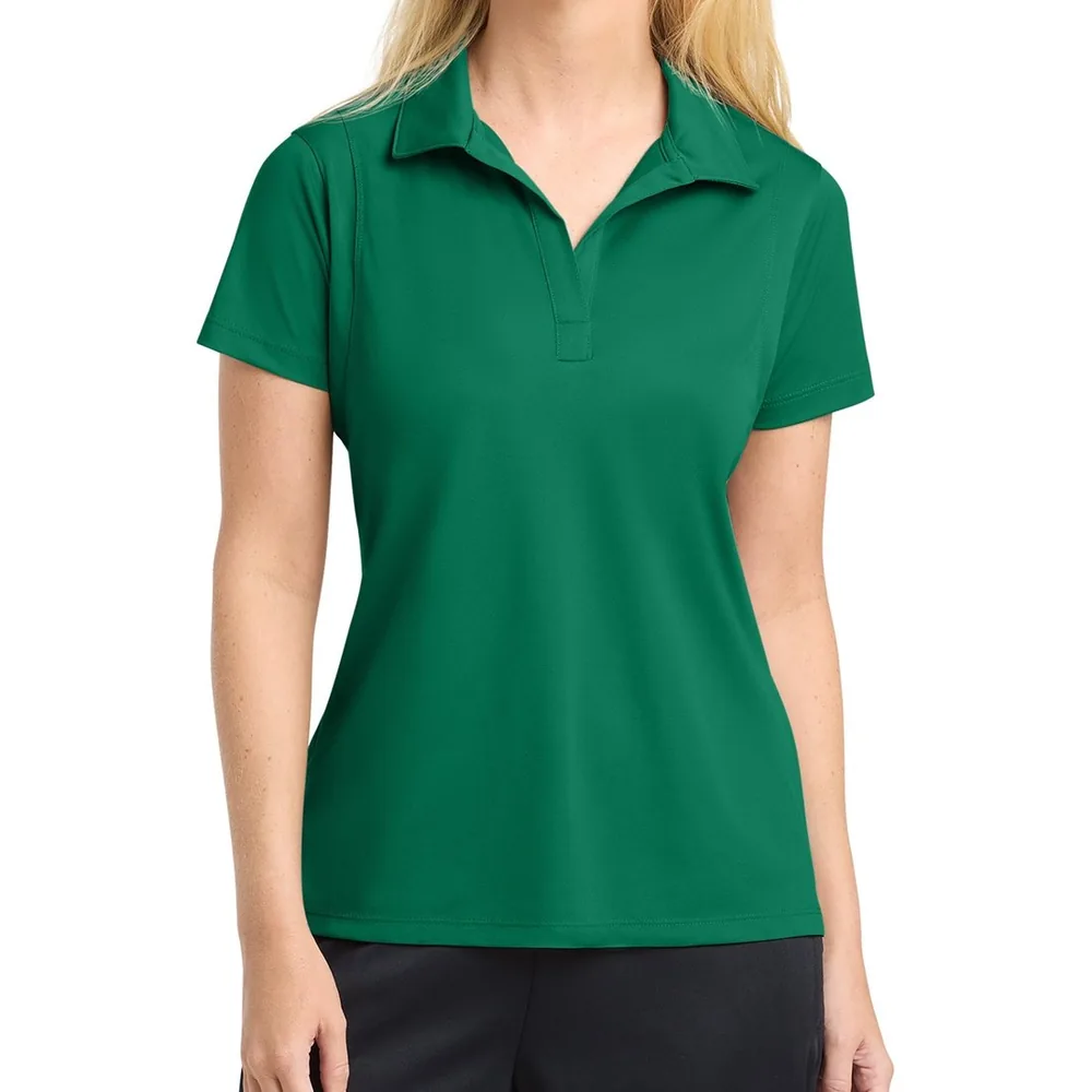Sport-Tek LST650 Women's Micropique Sport-Wick Polo in Kelly Green, custom women's polo
