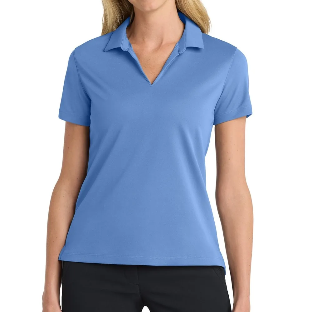 Nike NKDC1991 Women's Dri-FIT Micro Pique 2.0 Polo in Valor Blue, custom women's polo