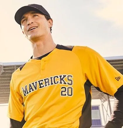 Custom baseball uniform with team name and number