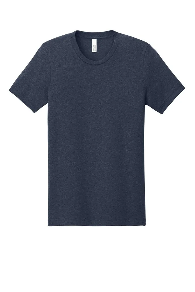 Bella+Canvas 3001CVC custom tee in heather navy
