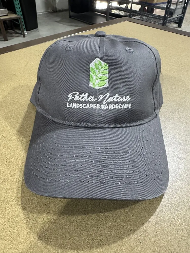 Custom embroidered dad hat for Father Nature Landscape and Hardscape
