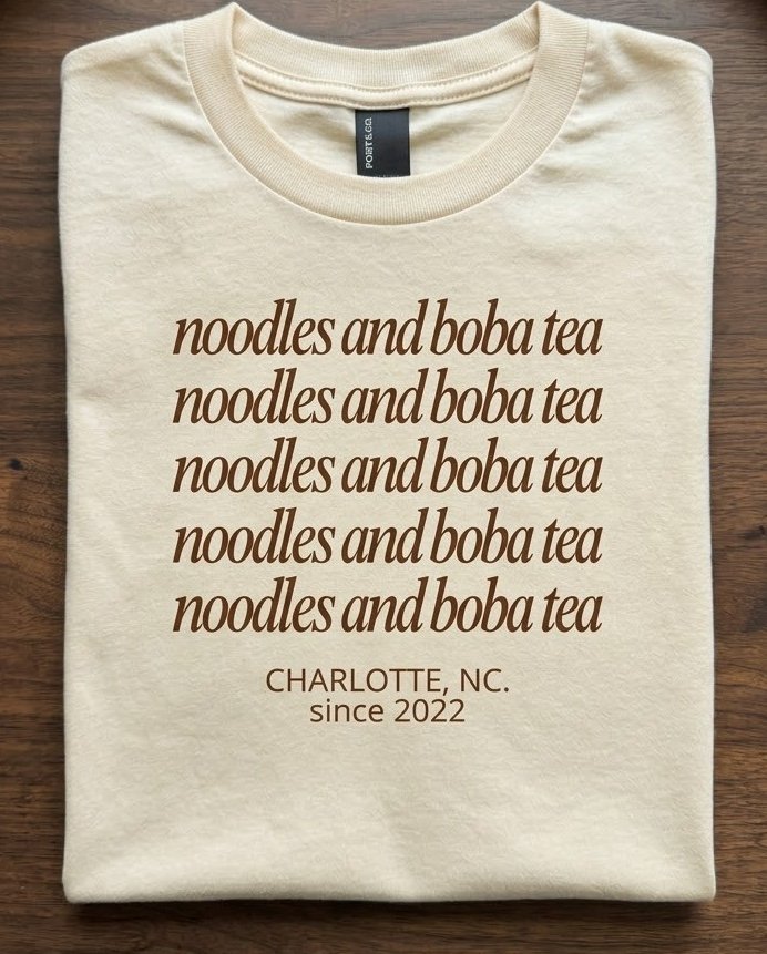 Custom branded apparel concept for a Charlotte-area restaurant