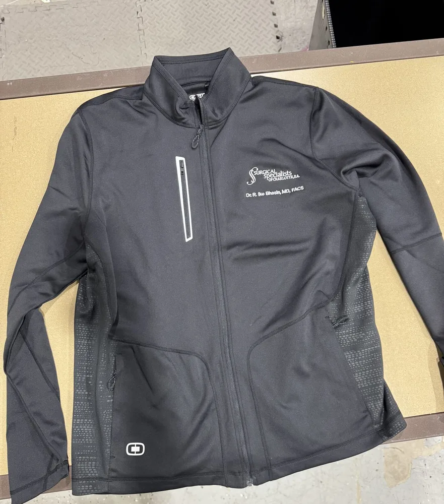 Custom embroidered jacket for Surgical Specialists, Charlotte NC