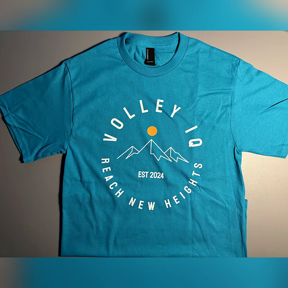 Volley IQ club tee — custom apparel by Carolina Custom Threads, Charlotte NC