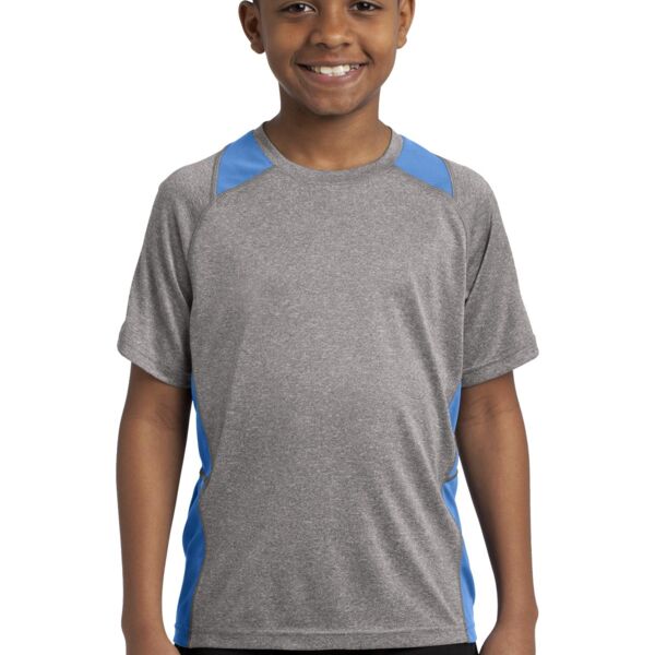 Youth Heather Colorblock Contender Tee Thumbnail
